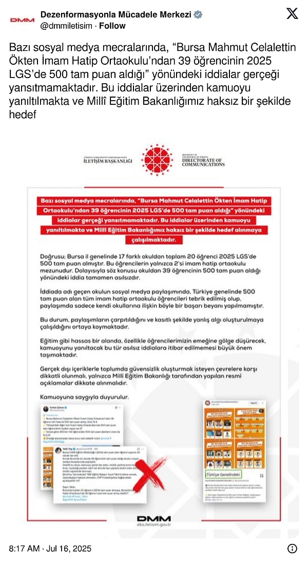 DMM’nin yaptığı açıklama 👇