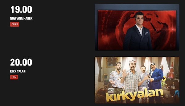 NOW TV 17 Temmuz Perşembe Yayın Akışı