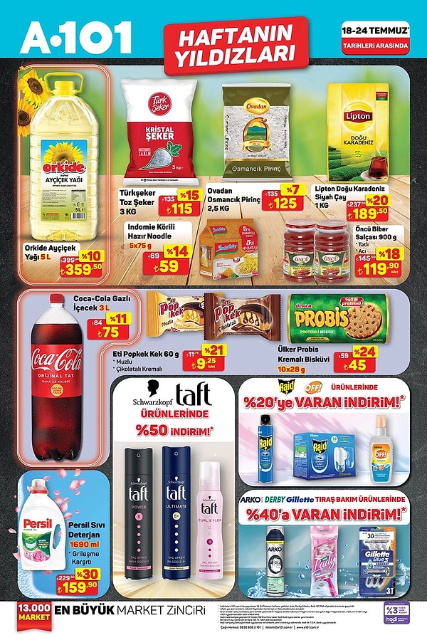 Orkide Ayçiçek Yağı 5 Litre 359,50 TL