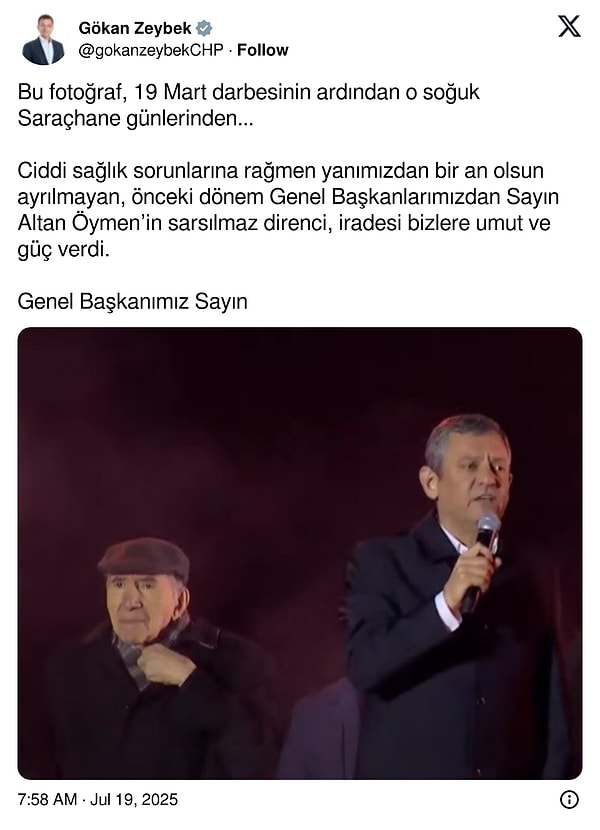 CHP Yerel Yönetimlerden Sorumlu Genel Başkan Yardımcısı Gökhan Zeybek: