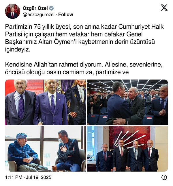 CHP Lideri Özgür Özel: