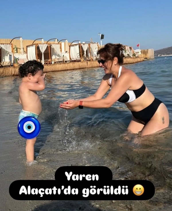 Ayrılığın ardından Ezgi Mola, oğlu Can ile birlikte tatil yaparak moral buldu. Çeşme'de tatil yapan ikili kalpleri eritti.
