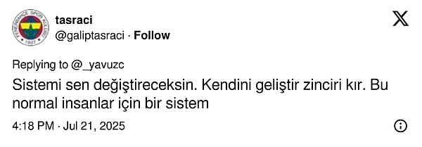 "Sistemi sen değiştireceksin"👇