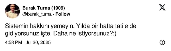 "Sistemin hakkını verin" diyen de oldu tabii.👇