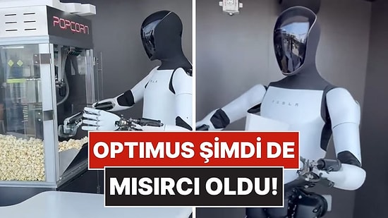 Tesla'nın İnsansı Robotu Optimus Şirket Yemeğinde Patlamış Mısır Dağıttı