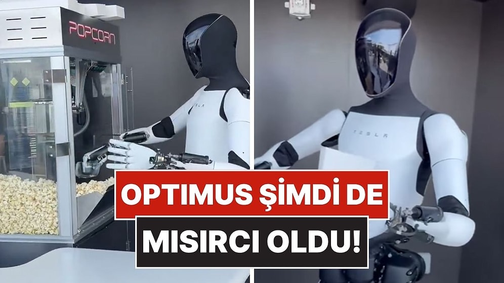 Tesla'nın İnsansı Robotu Optimus Şirket Yemeğinde Patlamış Mısır Dağıttı