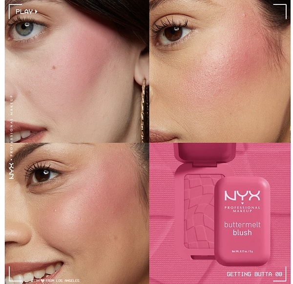 NYX Professional Makeup Buttermelt Blush Kremsi Pembe Pudra Allık