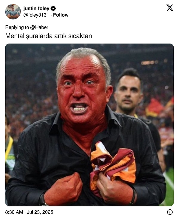 Kavurucu sıcaklık goygoyculara engel olamadı. X kullanıcılarının sıcaklık şovuna söyleyecekleri iki çift lafı vardı elbette👇🏻