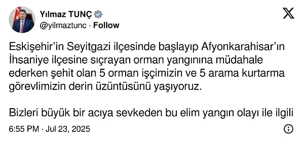 Adalet Bakanı Yılmaz Tunç'tan konuya ilişkin açıklama geldi.