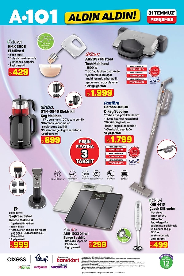 Arzum Mistost Tost Makinesi 1.999 TL