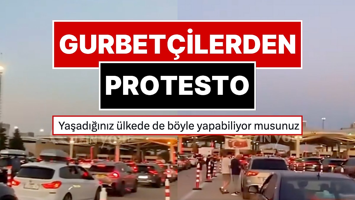 Kapıkule Sınır Kapısında Gurbetçilerden Kornalı Protesto