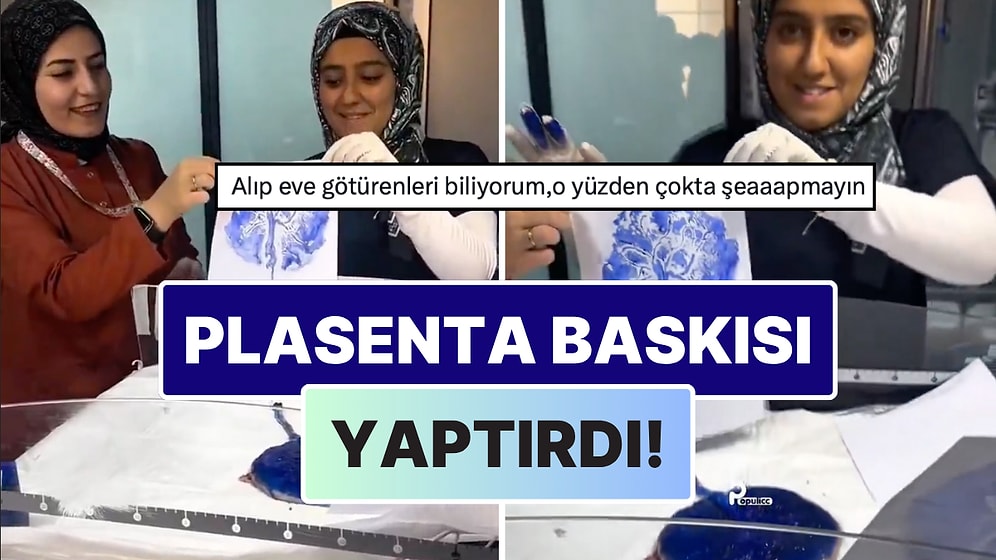 Doğum Sonrası Şaşırtan Hatıra: Çiçeği Burnunda Anne Plasentasının Şeklini Kağıda Bastırdı!