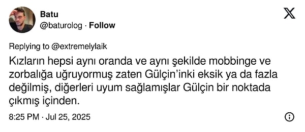Mobbing iddiaları yüzünden dağıldığı söylenen grup hakkında kullanıcı Hepsi kızlarının zorbalığa uğradığını söyledi.