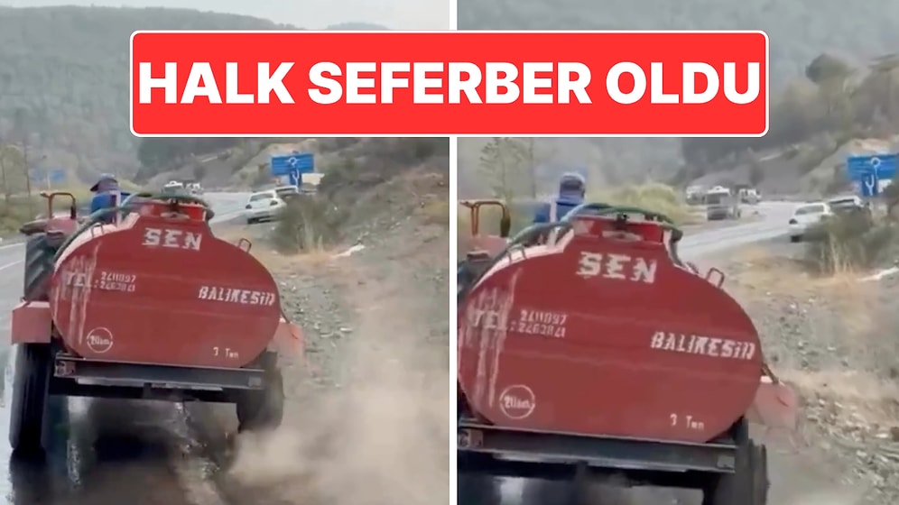 Patlak Lastiğe Rağmen Yangın Bölgesine Su Taşıyan Çiftçi: Bursa’da Halk Orman Yangını İçin Seferber Oldu