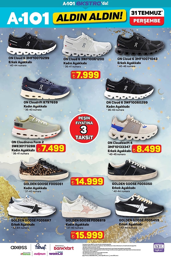 Skechers, Veja, New Balance, Puma ve Nike Ayakkabılar