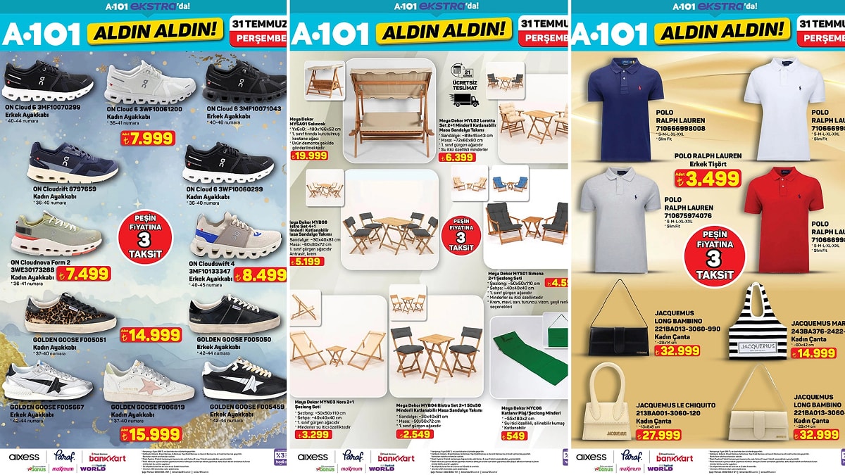 A101&apos;e Golden Goose Ayakkabılar Geliyor! 31 Temmuz 2025 A101 İnternete Özel Aldın Aldın Kataloğu