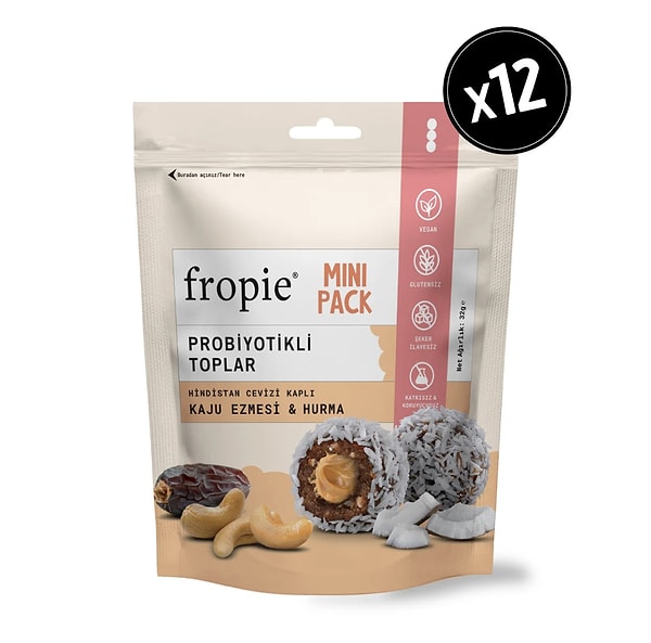 Mini Probiyotik Topları - Hindistan Cevizi Kaplı & Kaju Ezmeli