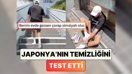 Bir İçerik Üreticisi Japonya Sokaklarının Ne Kadar Temiz Olduğunu Test Etmek İçin Beyaz Çorapla Gezdi