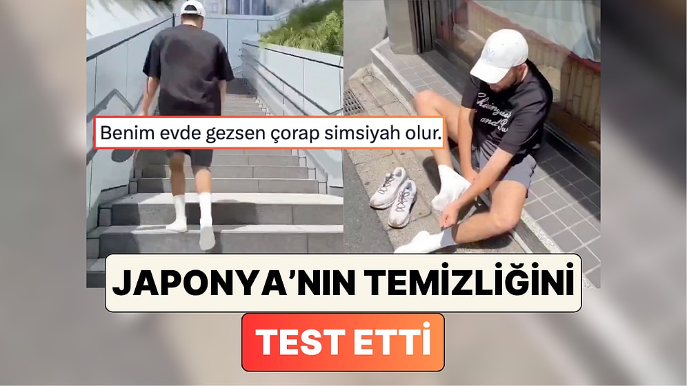Bir İçerik Üreticisi Japonya Sokaklarının Ne Kadar Temiz Olduğunu Test Etmek İçin Beyaz Çorapla Gezdi