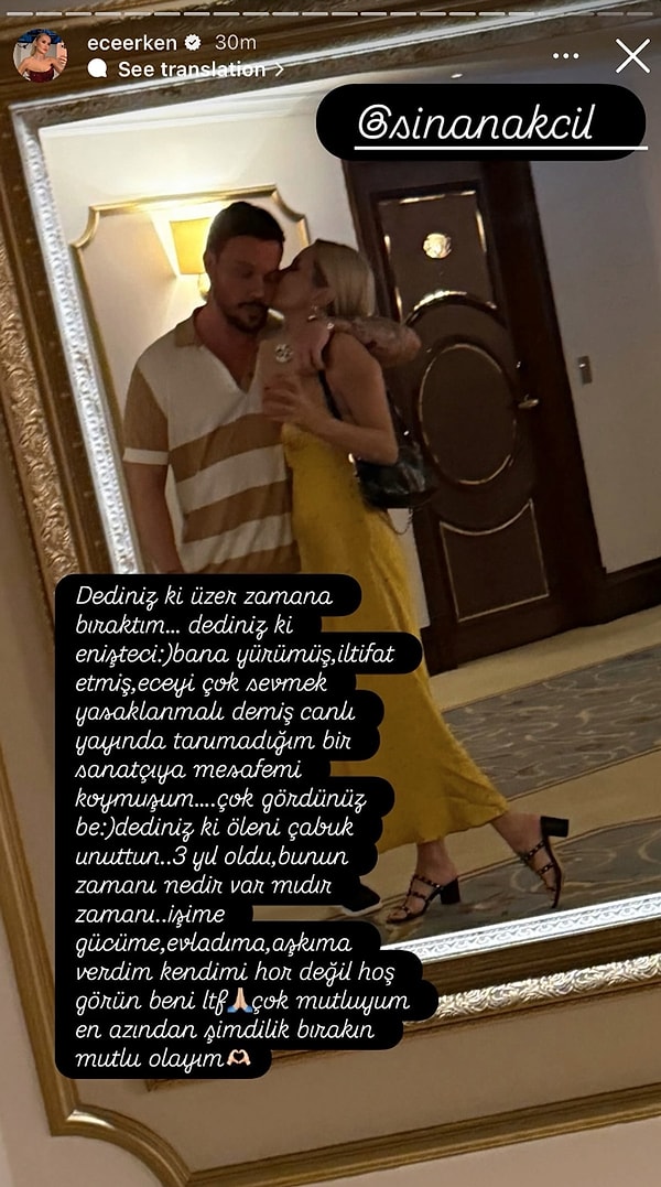 Aradan geçen sürede zaman zaman sosyal medya paylaşımlarıyla adını duyuran Erken, geçtiğimiz haftalarda ise yeni bir aşkla gündeme oturmuştu.