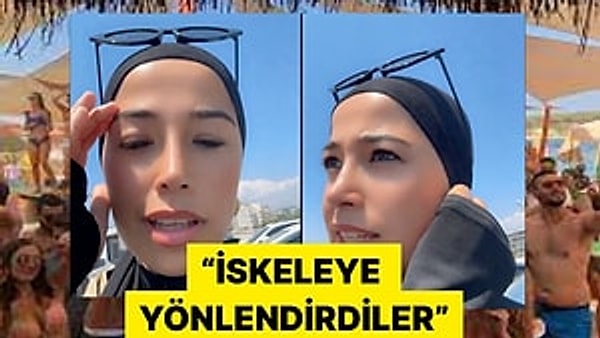 Bir gurbetçi tatil için ziyarete geldiği beach club'ın özel alanına alınmadığı için isyan etti.