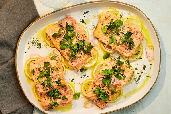 6. Limonlu Somon ve Çıtır Mantar