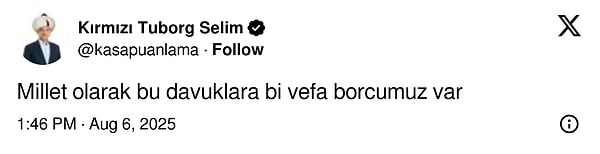 "Vefa borcumuz var." 👇