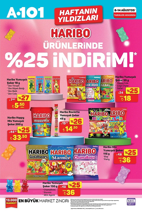 Haribo Ürünlerinde %25 İndirim