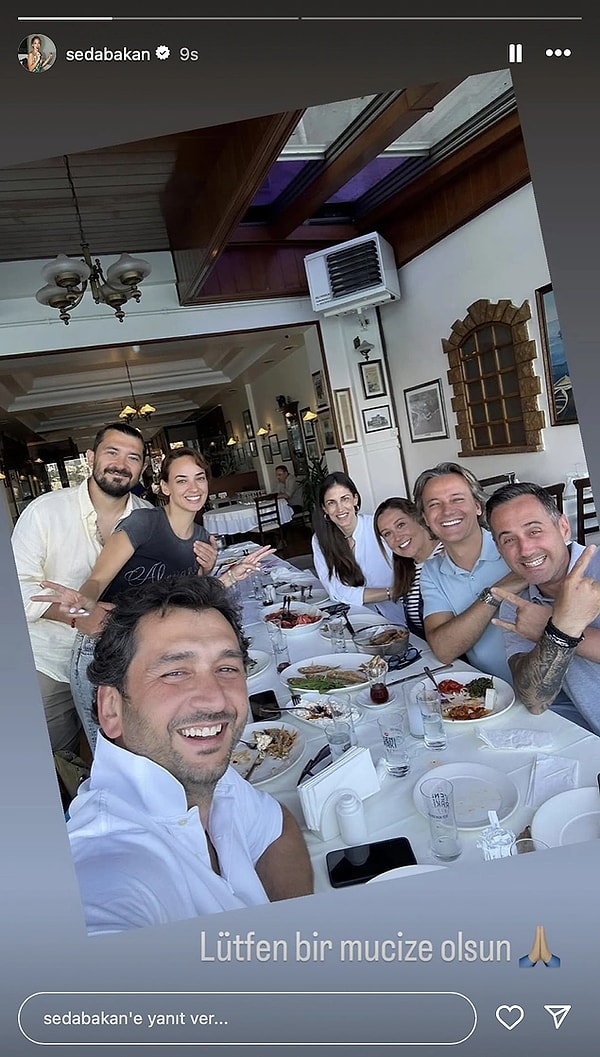 Seda Bakan da yaptığı paylaşımla Halit Yukay'la olan yakınlığını belirtmiş ve "Bir mucize olsun" notunu düşmüştü.