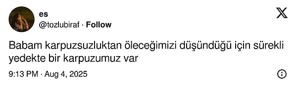 Bu yaz karpuzdan başka bir şey yiyen oldu mu?