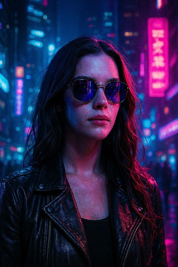 5. Cyberpunk efektli profil fotoğrafı