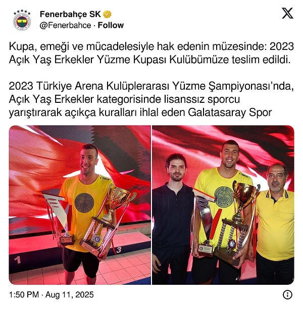 Fenerbahçe’nin açıklaması 👇
