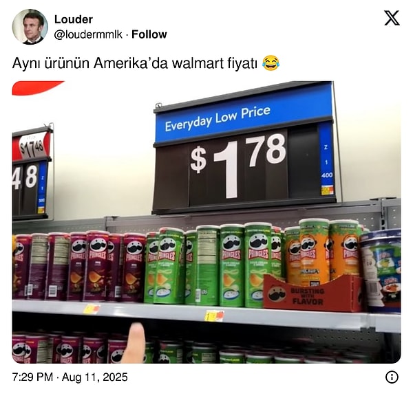 330 liraya satışa sunulan Pringles sosyal medyada da konuşuldu. 👇