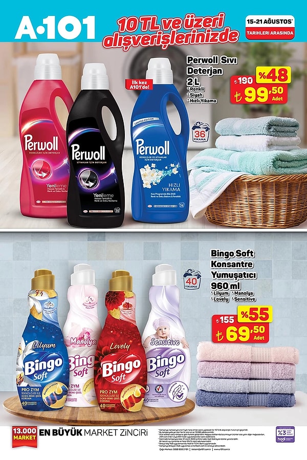 10 TL ve üzeri alışverişlerde