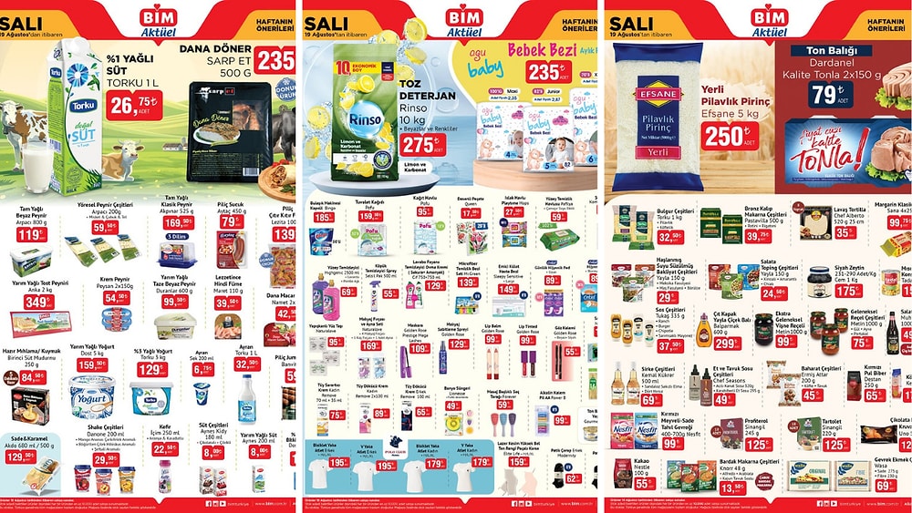 19 Ağustos 2025 BİM Aktüel Haftanın Önerileri Kataloğu