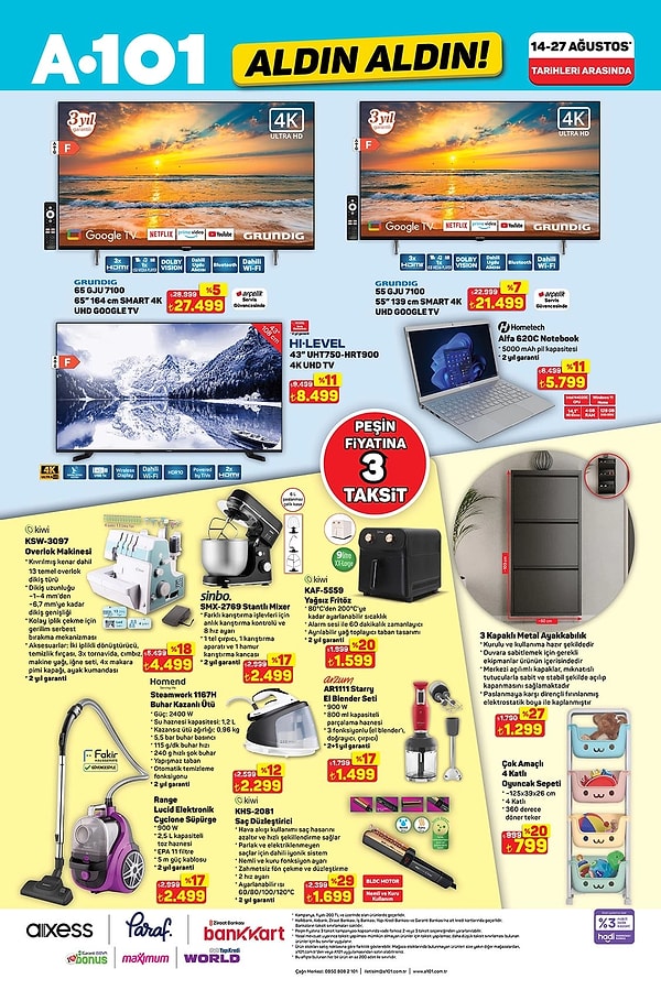 3 Kapaklı Metal Ayakkabılık 1.299 TL