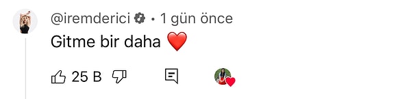 Ünlü popçu İrem Derici de videoya yorum yazdı.