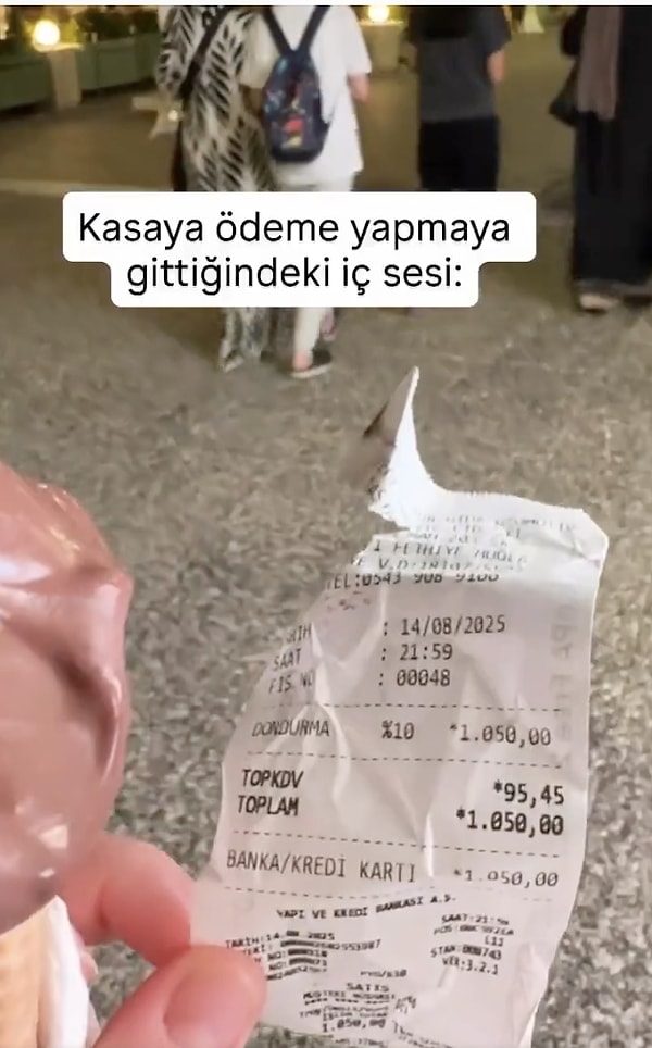 İki top dondurmanın fiyatı 1050 TL!
