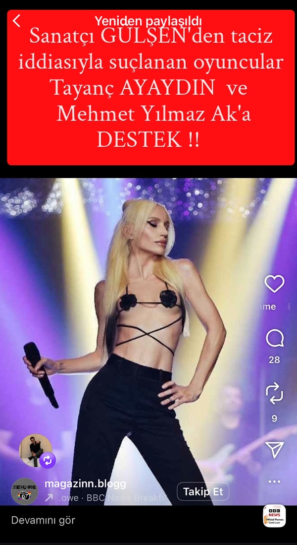 Hakkındaki taciz iddialarıyla ilgili sessizliğini koruyan Tayanç Ayaydın geçtiğimiz dakikalarda yeniden paylaştığı gönderiyle dikkat çekti.