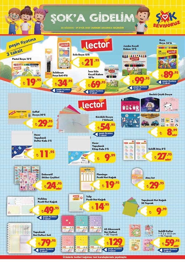 Lector Pastel Boya 12'li 19,95 TL