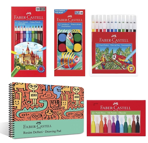 Faber-Castell Boyama Seti ve Resim Defteri