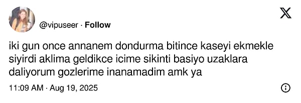 "Siz benim yaşam koşullarımı tahmin edemezsiniz."