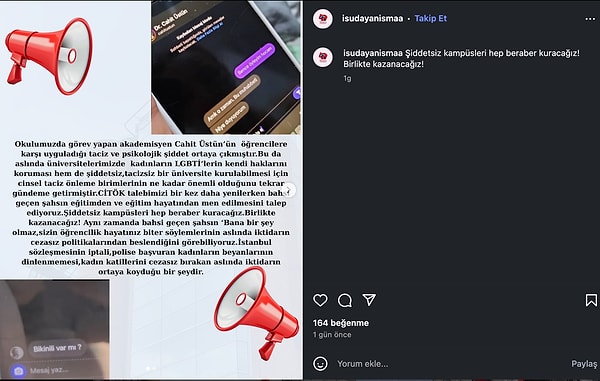 Öğrenciler sosyal medyadaki dayanışma hesaplarından açıklama yaptı: