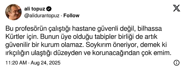 Diyarbakır Barosu'nun ardından Başer'e tepkiler de yükseldi.