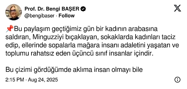 Bengi Başer ise aldığı tepkilerin ardından birkaç paylaşımda daha bulundu;