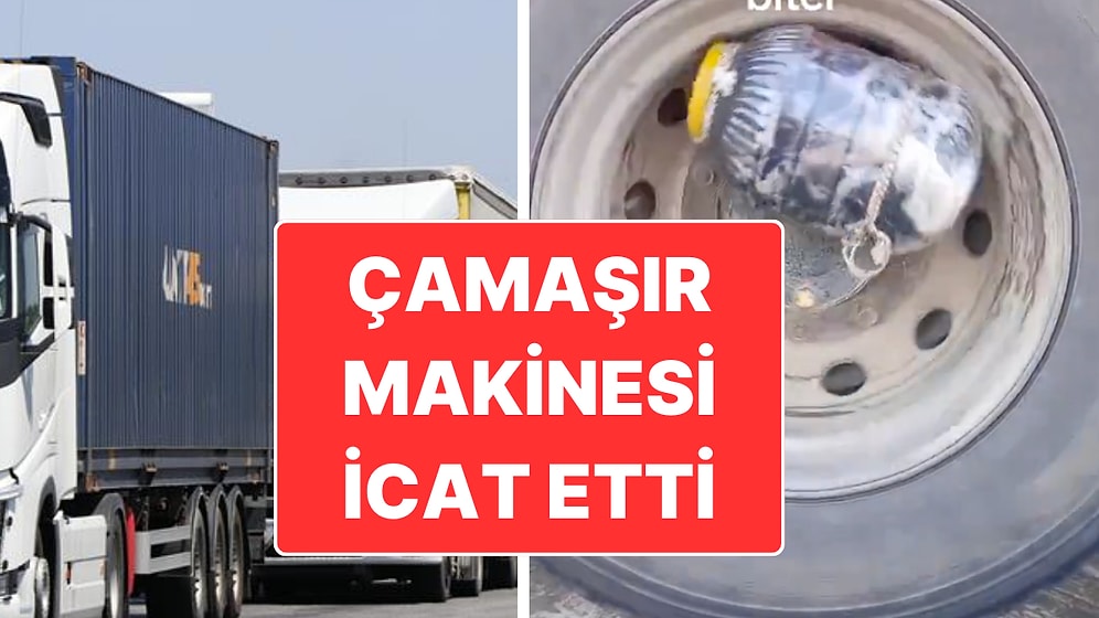 Bursa’da Tır Lastiğinde Kendi İmkanları ile Çamaşır Makinesi Yaratan Tır Şoförü Gündem Oldu