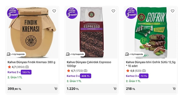Lezzetiyle bağımlılık yapan Kahve Dünyası ürünlerinde şahane fırsat👇🏽