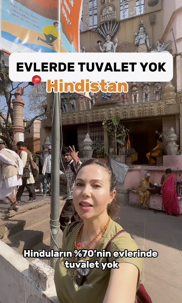 Sosyal medyada içerikleriyle tanınan Kadriye Uysal Yahiaoui, Hindistan seyahatinde karşılaştığı şaşırtıcı bir durumu gündeme taşıdı.