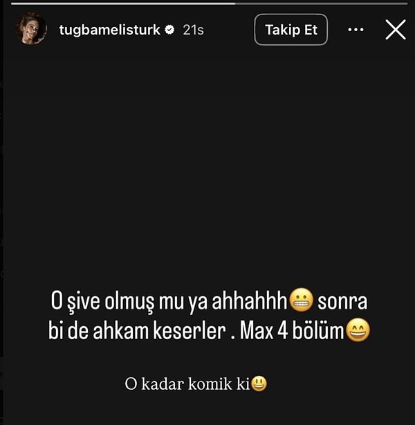 Diziyi eleştirenler arasında Deniz Baysal'ın eski rol arkadaşı da vardı. Tuğba Melis Türk'ün zamanında samimi olduğu arkadaşı Deniz Baysal'ın dizide yaptığı şiveyle dalga geçmesi dikkatleri üstüne çekti.