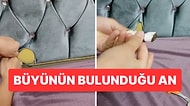 Koltuğunda Büyü Bulan Kişi, O Anları Videoya Aldı